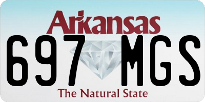 AR license plate 697MGS