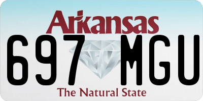 AR license plate 697MGU