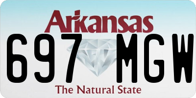 AR license plate 697MGW