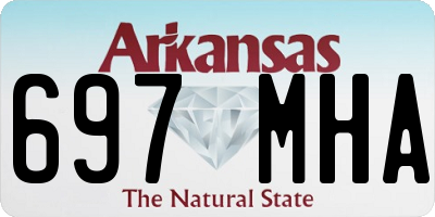 AR license plate 697MHA