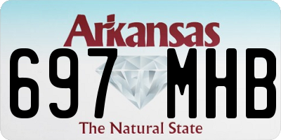 AR license plate 697MHB