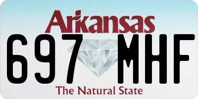 AR license plate 697MHF