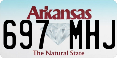 AR license plate 697MHJ