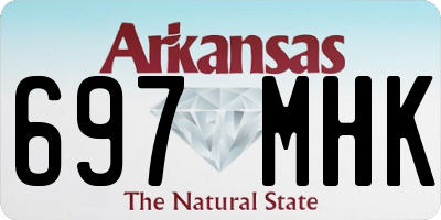 AR license plate 697MHK