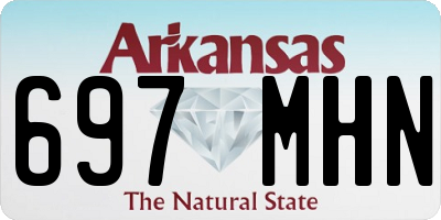 AR license plate 697MHN