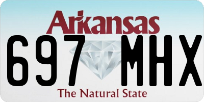AR license plate 697MHX