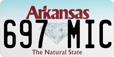 AR license plate 697MIC