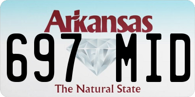 AR license plate 697MID