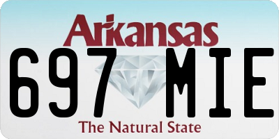 AR license plate 697MIE
