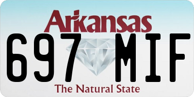 AR license plate 697MIF