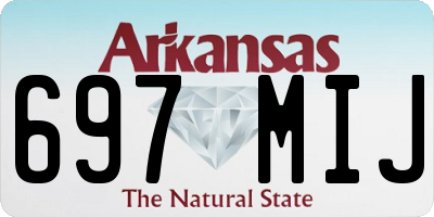 AR license plate 697MIJ