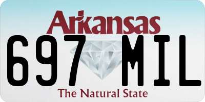 AR license plate 697MIL