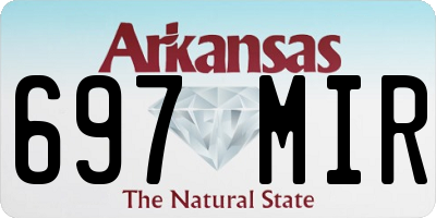 AR license plate 697MIR
