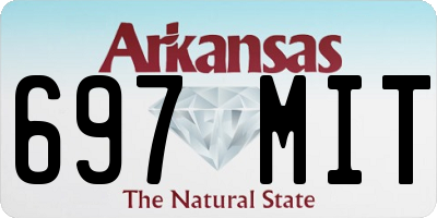 AR license plate 697MIT
