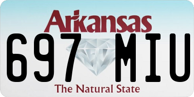 AR license plate 697MIU