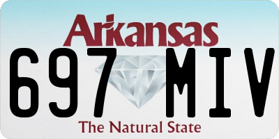 AR license plate 697MIV