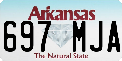 AR license plate 697MJA