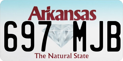 AR license plate 697MJB