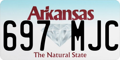 AR license plate 697MJC