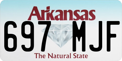 AR license plate 697MJF