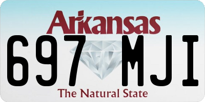 AR license plate 697MJI