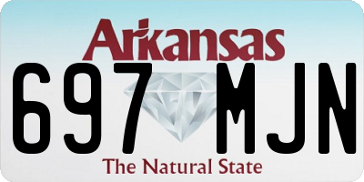 AR license plate 697MJN