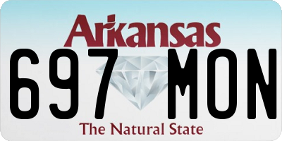 AR license plate 697MON