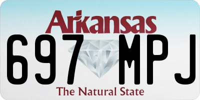 AR license plate 697MPJ