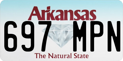 AR license plate 697MPN