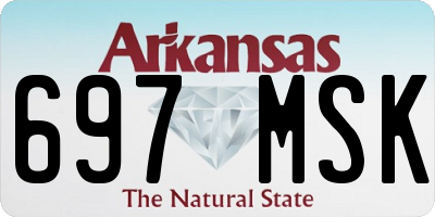 AR license plate 697MSK