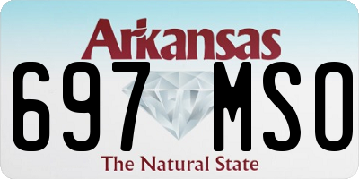 AR license plate 697MSO
