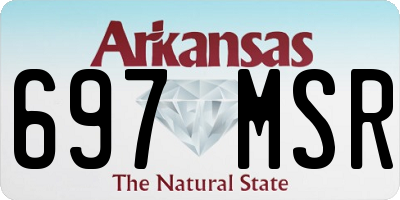 AR license plate 697MSR