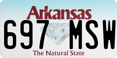 AR license plate 697MSW