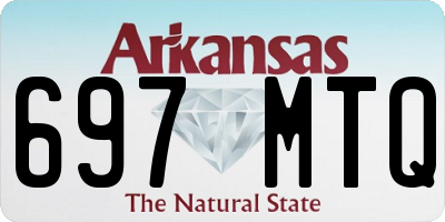 AR license plate 697MTQ
