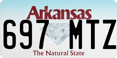 AR license plate 697MTZ