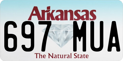 AR license plate 697MUA