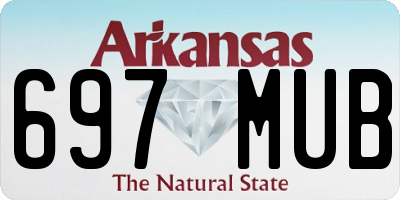 AR license plate 697MUB