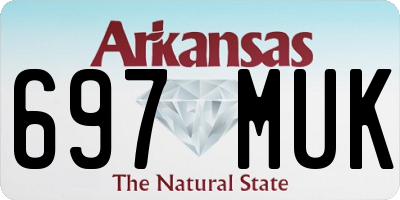 AR license plate 697MUK