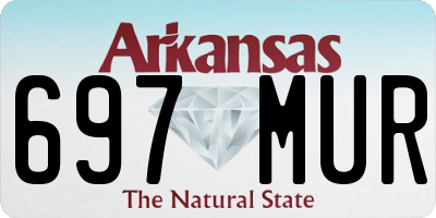 AR license plate 697MUR