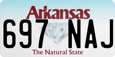 AR license plate 697NAJ