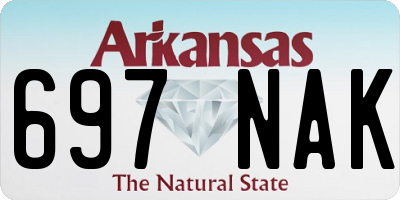 AR license plate 697NAK