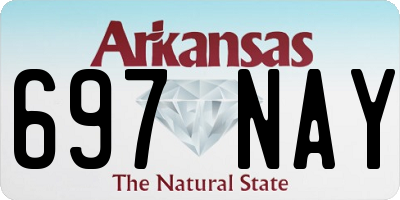 AR license plate 697NAY