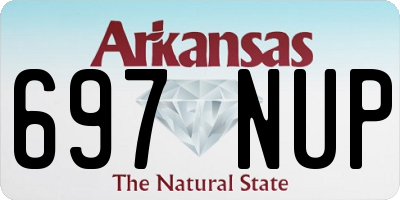 AR license plate 697NUP
