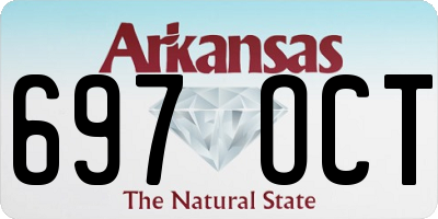 AR license plate 697OCT