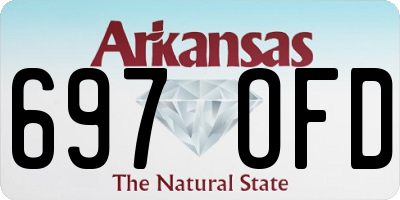 AR license plate 697OFD