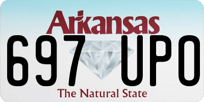 AR license plate 697UPO