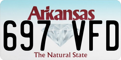 AR license plate 697VFD
