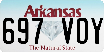 AR license plate 697VOY