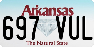 AR license plate 697VUL