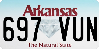 AR license plate 697VUN
